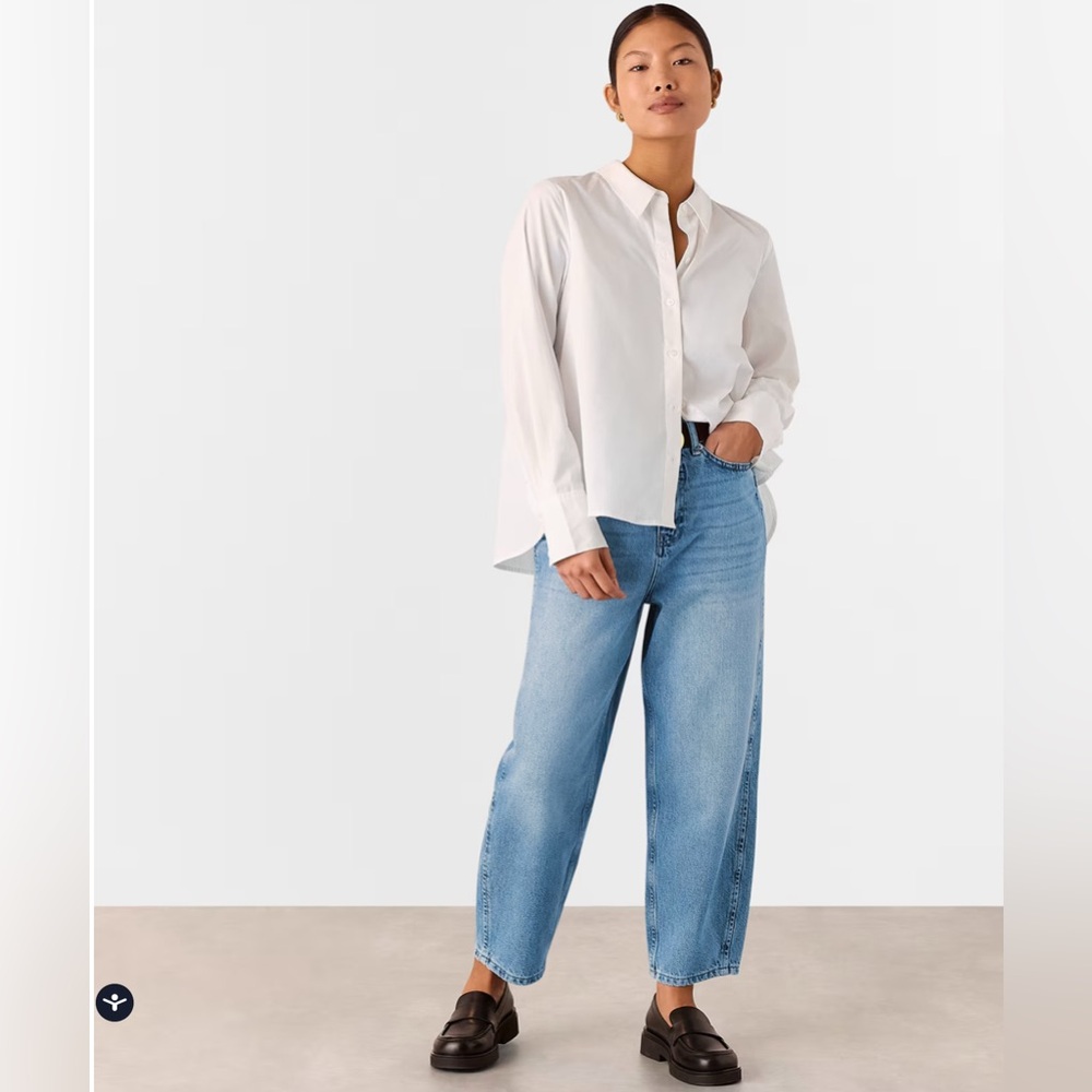 Whistles Petite Authentic Barrel Leg Jean